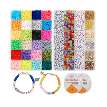 24 Colors 6mm Clay Beads for DIY Jewelry Making Bracelets Necklace Earring Kit